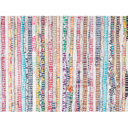 Tapete MERSIN Multicolor 140 x 200 cm Algodão Tapete MERSIN Multicolor 140 x 200 cm Algodão