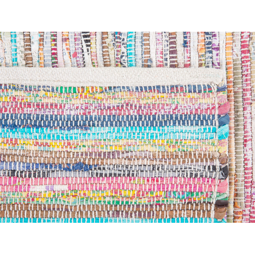 Tapete MERSIN Multicolor 140 x 200 cm Algodão Tapete MERSIN Multicolor 140 x 200 cm Algodão