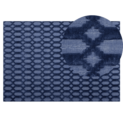 Tapete CIZRE Azul marinho 140 x 200 cm Viscose