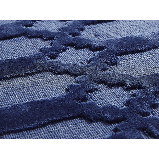 Tapete CIZRE Azul marinho 140 x 200 cm Viscose