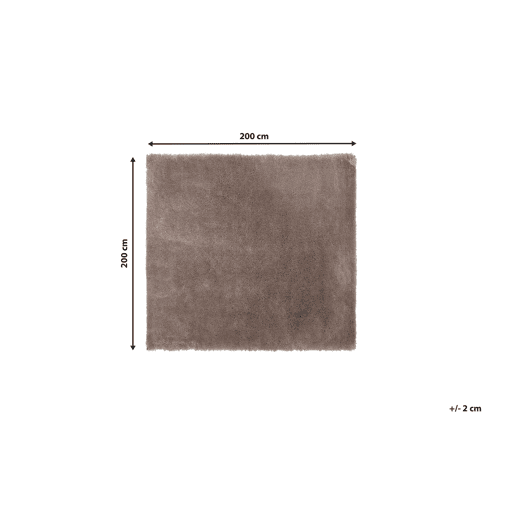 Tapete felpudo EVREN Castanho claro 200 x 200 cm