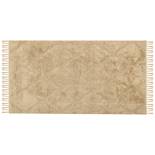 Tapete SANLIURFA Cor de areia 80 x 150 cm Algodão