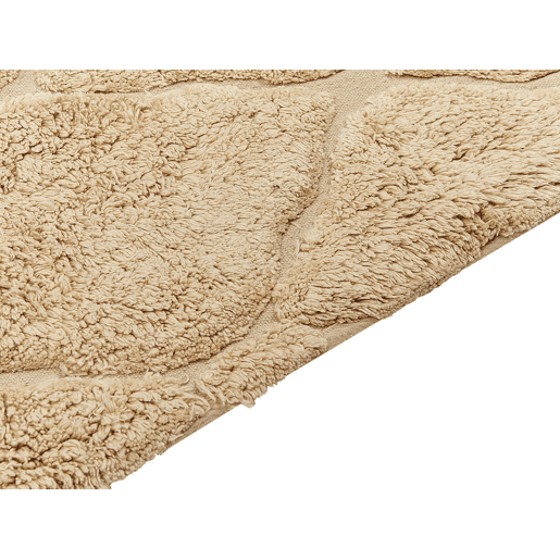 Tapete SANLIURFA Cor de areia 80 x 150 cm Algodão