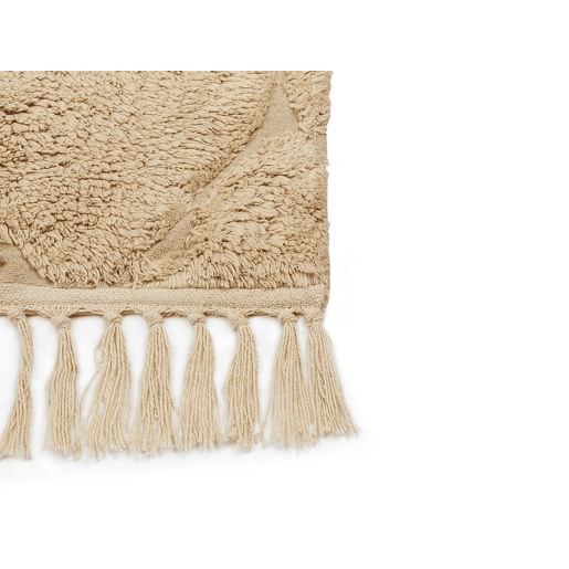 Tapete SANLIURFA Cor de areia 80 x 150 cm Algodão