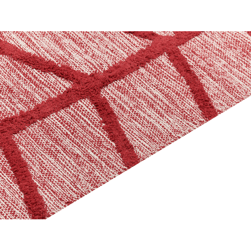 Tapete SIVAS Vermelho 140 x 200 cm Algodão Tapete SIVAS Vermelho 140 x 200 cm Algodão