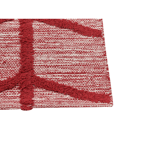 Tapete SIVAS Vermelho 140 x 200 cm Algodão Tapete SIVAS Vermelho 140 x 200 cm Algodão
