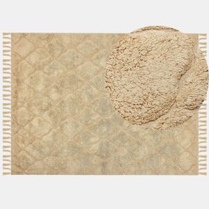 Tapete SANLIURFA Cor de areia 160 x 230 cm Algodão