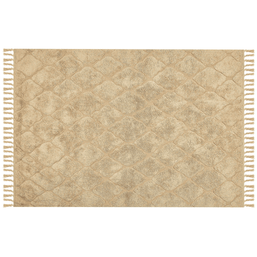 Tapete SANLIURFA Cor de areia 160 x 230 cm Algodão
