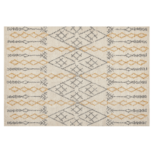 Tapete KADAPA Creme 140 x 200 cm Algodão