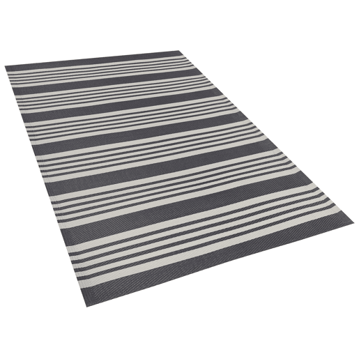 Tapete de exterior DELHI Preto 120 x 180 cm