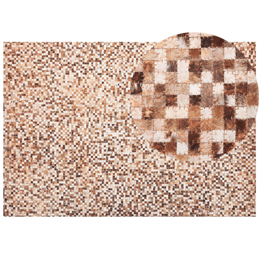Tapete TORUL Castanho 160 x 230 cm Pele