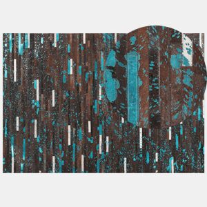 Tapete KISIR Castanho escuro 160 x 230 cm Pele