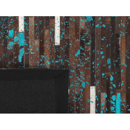 Tapete KISIR Castanho escuro 160 x 230 cm Pele