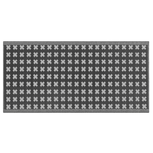 Tapete de exterior ROHTAK Preto 90 x 180 cm