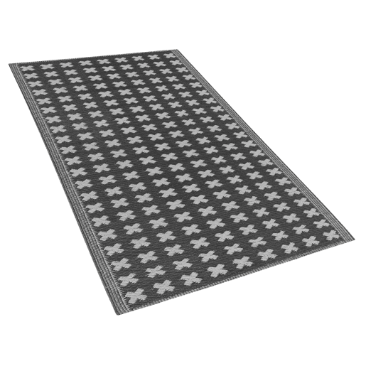 Tapete de exterior ROHTAK Preto 90 x 180 cm
