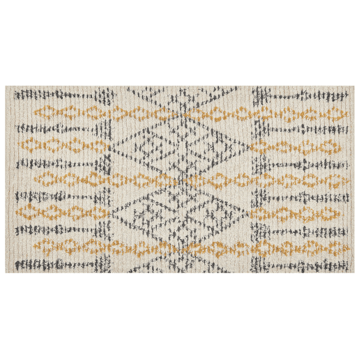 Tapete KADAPA Creme 80 x 150 cm Algodão