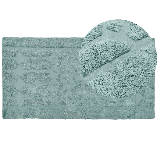 Tapete SIRNAK Verde menta 80 x 150 cm Algodão