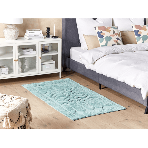 Tapete SIRNAK Verde menta 80 x 150 cm Algodão