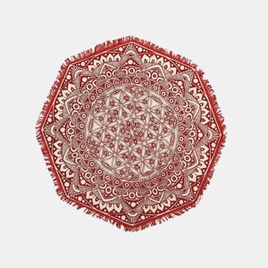 Tapete MEZITILI Vermelho ø 120 cm Algodão