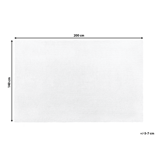 Tapete felpudo DEMRE Branco 140 x 200 cm