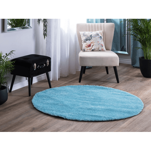 Tapete felpudo DEMRE Azul claro ø 140 cm