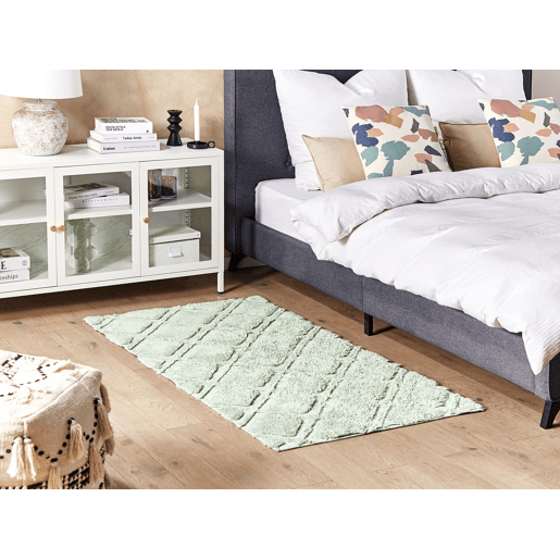 Tapete HATAY Verde claro 80 x 150 cm Algodão