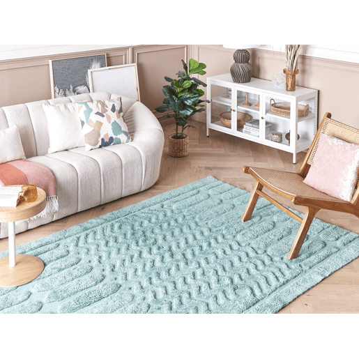 Tapete SIRNAK Verde menta 160 x 230 cm Algodão