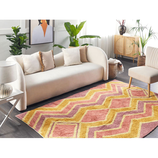 Tapete CANAKKALE Multicolor 140 x 200 cm Algodão Tapete CANAKKALE Multicolor 140 x 200 cm Algodão
