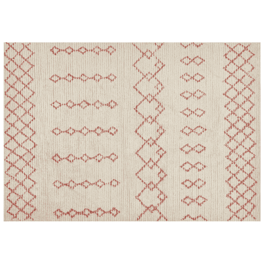 Tapete BUXAR Creme 160 x 230 cm Algodão Tapete BUXAR Creme 160 x 230 cm Algodão