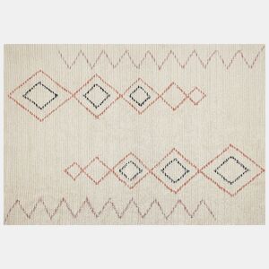 Tapete GUWAHATI Creme 160 x 230 cm Algodão