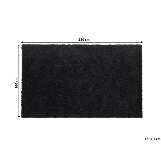 Tapete felpudo DEMRE Preto 160 x 230 cm