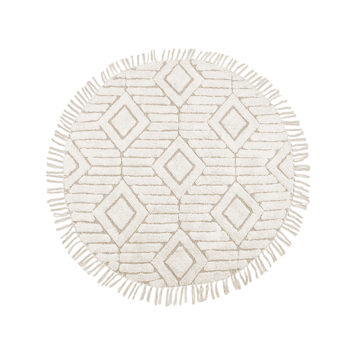 Tapete HORASAN Creme claro ø 140 cm Algodão
