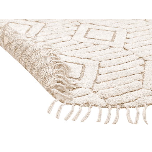 Tapete HORASAN Creme claro ø 140 cm Algodão