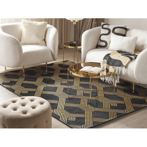 Tapete VEKSE Preto 160 x 230 cm Viscose