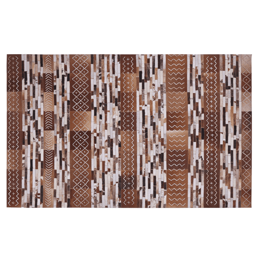 Tapete HEREKLI Castanho 140 x 200 cm Pele