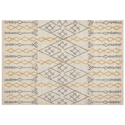 Tapete KADAPA Creme 160 x 230 cm Algodão