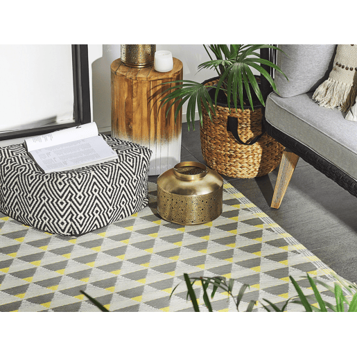 Tapete de exterior HISAR Cinzento 120 x 180 cm