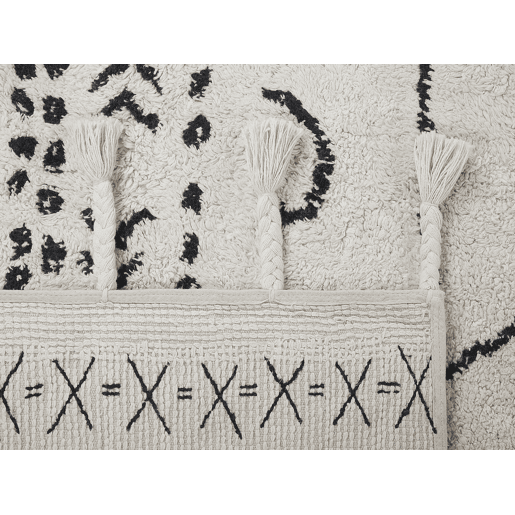Tapete KHOURIBGA Branco creme 160 x 230 cm Algodão