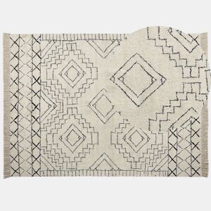 Tapete ZEYNE Creme 160 x 230 cm Algodão