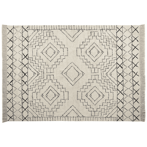 Tapete ZEYNE Creme 160 x 230 cm Algodão