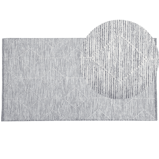 Tapete EDREMIT Cinzento 80 x 150 cm Lã