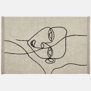 Tapete NURU Creme claro 160 x 230 cm Algodão