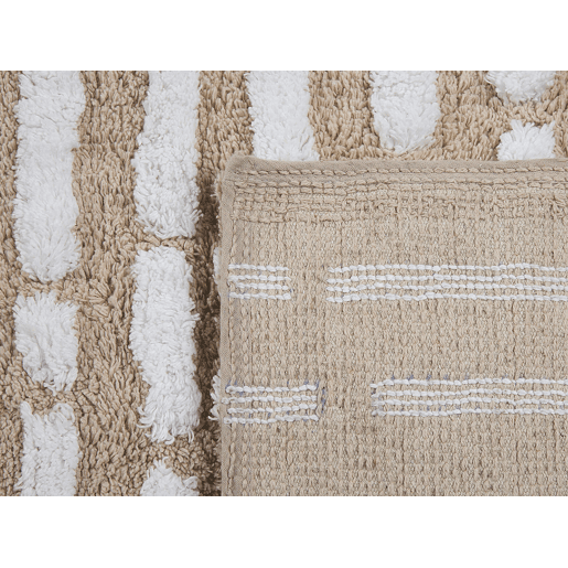 Tapete AHIRLI Creme 120 x 180 cm Algodão