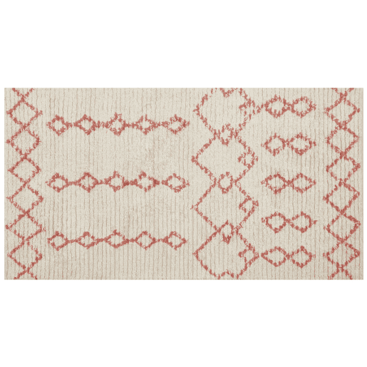 Tapete BUXAR Creme 80 x 150 cm Algodão Tapete BUXAR Creme 80 x 150 cm Algodão