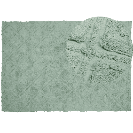 Tapete HATAY Verde claro 160 x 230 cm Algodão