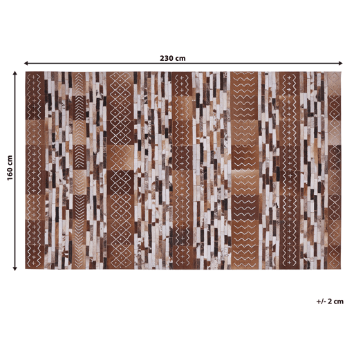 Tapete HEREKLI Castanho 160 x 230 cm Pele