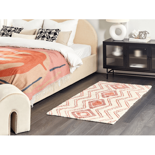 Tapete KASTAMONU Creme 80 x 150 cm Algodão