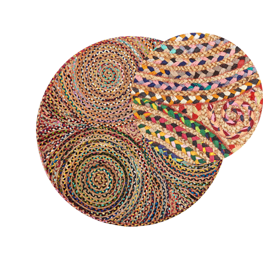 Tapete YENICE Multicolor ø 140 cm Juta