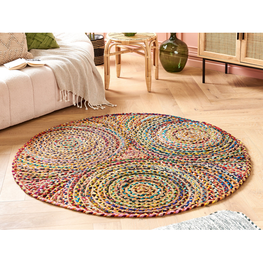 Tapete YENICE Multicolor ø 140 cm Juta