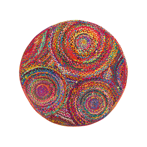 Tapete YENICE Multicolor ø 140 cm Juta
